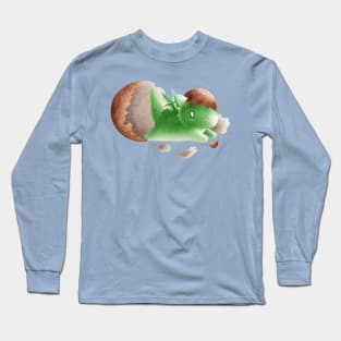 Kawaii Green Baby Dragon - Without Background Long Sleeve T-Shirt